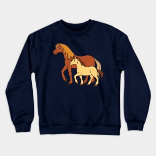 Mother Horse and Foal Crewneck Sweatshirt